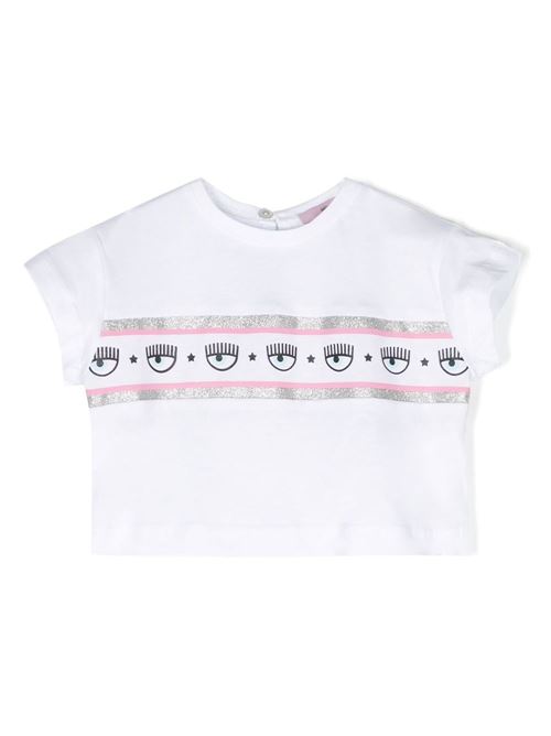 T shirt bambina crop Eyelike Chiara Ferragni Kids | 53A60310410099